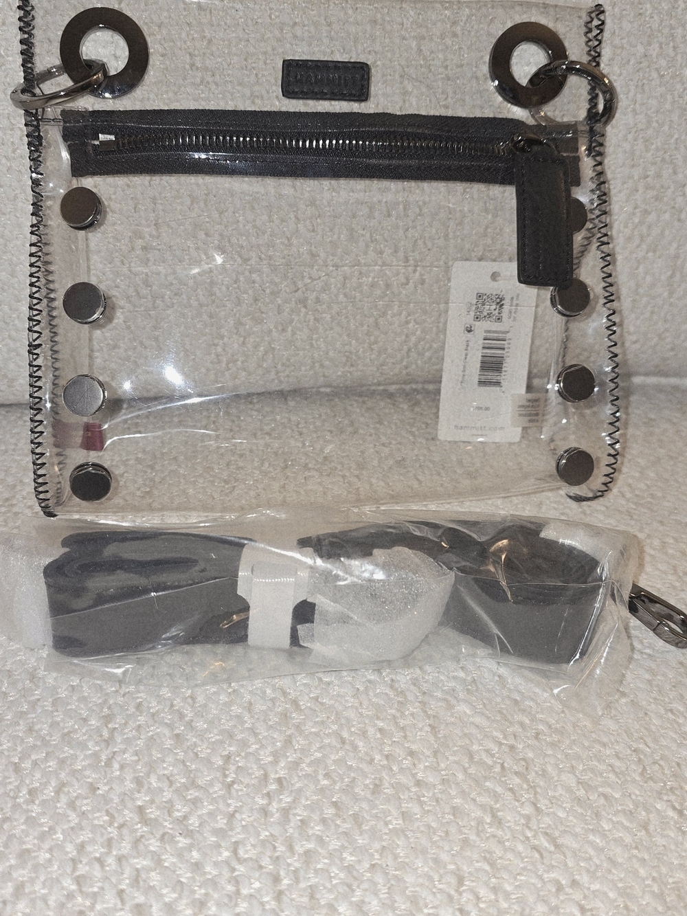 Hammitt- Small Tony Clear Crossbody with Black Trim
